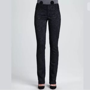 Alice + Olivia Floral Jacquard Slim Trousers 2